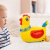 Aumotop Colorful Light Hen Walking Toy with Electric Universal Wheels Early Educational Toy for Kids Yellow Plastic (Laying hens) view 4