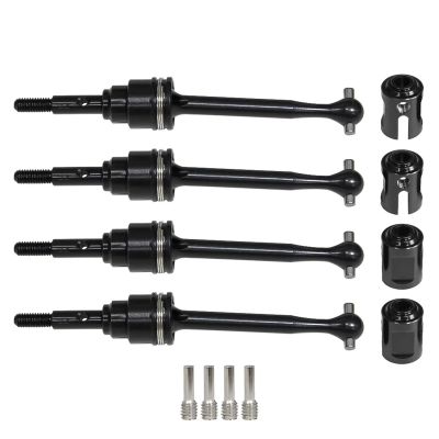 RC Cars Models Parts For Traxxas For Mini For Maxx BL-2s 107154-1 1/16 4Pcs Stainless Steel CVD Drive Shafts 102MM Accessories RC Car Upgrade Parts(Black)