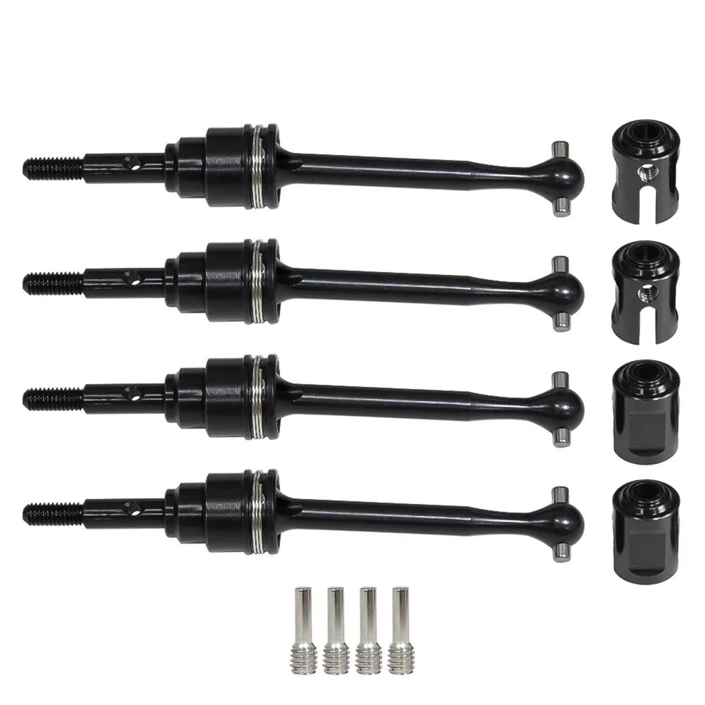 RC Cars Models Parts For Traxxas For Mini For Maxx BL-2s 107154-1 1/16 4Pcs Stainless Steel CVD Drive Shafts 102MM Accessories RC Car Upgrade Parts(Black)