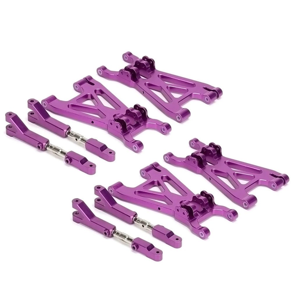 Rc Swing Arms For HPI For Savage 21 25 SS 3.5 4.6 For Flux X XL 1/8 Aluminum Front Rear Upper Lower Completed Suspension Arm 85238 RC Car Parts(Purple,8pcs)