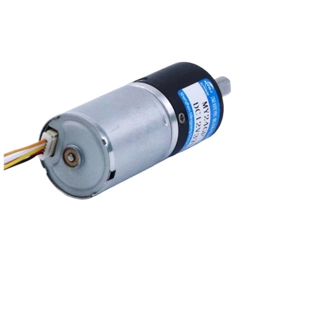 12V 24V 24MM Brushless Planetary Gear Motor Shaft Diameter 4mm 6mm Adjustable Speed Can CW CCW 24GP-2430(4mm 48rpm,24V only Motor)