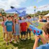 Airplane Launcher Toy, Quick Setup Design, Red/Blue, Foam Airplane Launcher Toy, Glider Plane Flying Toys, Long Flght Distance Airplanes Toys, Encourages Outdoor Active Play, for Kids view 3