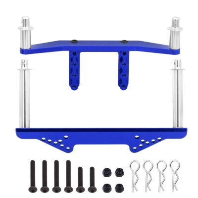 RC Upgrades For Traxxas For Slash 2WD For Rustler For Stampede For VXL 1/10 Metal Front And Rear Body Mounts With Body Struts RC Car Upgrade Accessories(Blue)