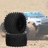 155mm Rubber Tire with 82mm Hub Wheel, RC Car Tire for 1/8 Truck, Wide Traction RC Wheel Tire with Nylon Hub and Plastic Rim for Hsp Kyosho Hobao view 4