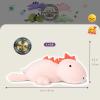 KOWSI Microwavable Heating Pad Pink Stegosaurus Plush - 1.4 Lb Weighted Stuffed Animal Toy with Tourmaline Beads & Lavender - 16" Squished Long Dinosaur Pillow - Lumbar Back Cushion Lasting Warmth view 4