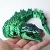 3D Printed Crocodile,Movable Mouth,Flexible Joint Animal lacertid Figurines, Home Office Decor,Articulated Fidget Toy for Adults Teens Surprise Festival Gifts (GBL) view 2