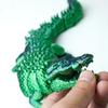 3D Printed Crocodile,Movable Mouth,Flexible Joint Animal lacertid Figurines, Home Office Decor,Articulated Fidget Toy for Adults Teens Surprise Festival Gifts (GBL) view 4
