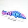 3D Printed Crocodile,Movable Mouth,Flexible Joint Animal lacertid Figurines, Home Office Decor,Articulated Fidget Toy for Adults Teens Surprise Festival Gifts (RB) view 2