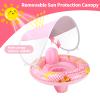 Swimbobo Inflatable Baby Swimming Float with Safe Seat and Canopy for Age 6-36 Months Toddler (Pink Cat) view 2