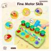 INTMEDIC Pop Up Toy for Toddlers for 12-18 Months, Pop Up Animal Toy with Toy Hammer, Follow the Light Interactive Learning Toy, Cause and Effect Toy, Fine Motor Skills Montessori Toy view 4