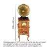 Yunmeryker Miniature Gramophone 1:12 Scale with Cabinet Retro for Micro Landscape Decor view 2