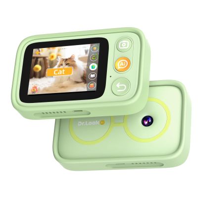 Kids Learning Camera for Ages 3-10, 5-Language Learning Toy, Snap & Learn Recognition, Parent App Control, 4G LTE & Wi-Fi, 5 Learning Guides, 32GB, Back to School Gifts, Green
