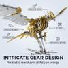 3D Metal Puzzle for Adults-Falcon Puzzle Building Set3D Metal Model Kit, Challenging Assembly Model, Brain Teaser Challenge - High-end Gifts for Men (Golden) view 2