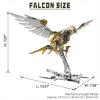 3D Metal Puzzle for Adults-Falcon Puzzle Building Set3D Metal Model Kit, Challenging Assembly Model, Brain Teaser Challenge - High-end Gifts for Men (Golden) view 3