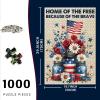 1000 Piece 250th Anniversary Freedom Eagle Wooden Puzzles USA 1776-2026 for Adults Beautiful Wooden Puzzle for Kids Family Game 29.5x19.7 Inch view 2