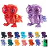 3D Printed Mechanical Owl Model Flexible Fidget Toy with Movable Joints, Hinged Animal Sculpture for Desk Dcor and ADHD Focus (HG, MINI) view 1