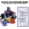 3D Printed Mechanical Owl Model Flexible Fidget Toy with Movable Joints, Hinged Animal Sculpture for Desk Dcor and ADHD Focus (HG, MINI) view 4