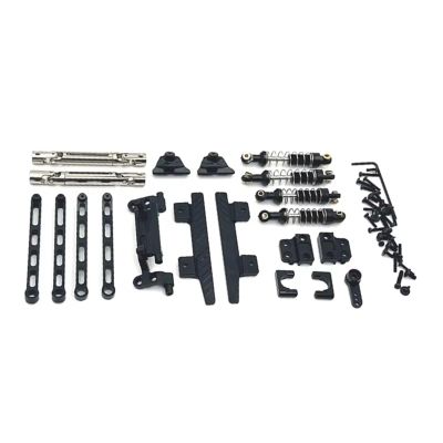 RC Car Accessories for MN82 LC79 1/12 rc Car Upgrade Parts Accessories Shock Absorber Tie Rod Before and After Drive Shaft Set Black