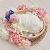 Lyngora Blue White Lightning Print Hair Bows for Baby Girls, Newborn Baby Girl Bows Headbands Toddler Stuff Hair Accessories view 4