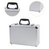 Xgdsnly RC Controller Carry Bag Aluminum Shell Sturdy Case Portable Non Slip Handle Shock Absorption Padding Suitable for Model Aircraft Flying Fi, Silver view 3