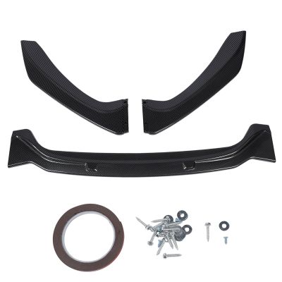 Brilluxa Front Bumper Lip Kit, 3PCS Splitter Diffuser Spoiler Impact Replacement Compatible with 1 Series F20 F21 LCI M Pack 2015-2019 Easy Install (Carbon Fiber Style)