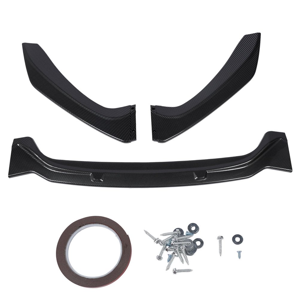Brilluxa Front Bumper Lip Kit, 3PCS Splitter Diffuser Spoiler Impact Replacement Compatible with 1 Series F20 F21 LCI M Pack 2015-2019 Easy Install (Carbon Fiber Style)