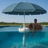 Swimbrella Floating Pool Umbrella provides the perfect shade canopy for the lake, river, beach or the pool! 6 cup holders for your drinks and snacks! Create your own shade oasis with the 7ft diameter sun shade. (OCEAN ECLIPSE) view 1