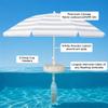 Swimbrella Floating Pool Umbrella provides the perfect shade canopy for the lake, river, beach or the pool! 6 cup holders for your drinks and snacks! Create your own shade oasis with the 7ft diameter sun shade. (OCEAN ECLIPSE) view 3