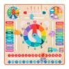 Chosertory Wooden Calendar Clock Board Learning Educational Toy Weather Suitable for Kids Activity Room Homeschooling 29.3cmx29.3cm view 1
