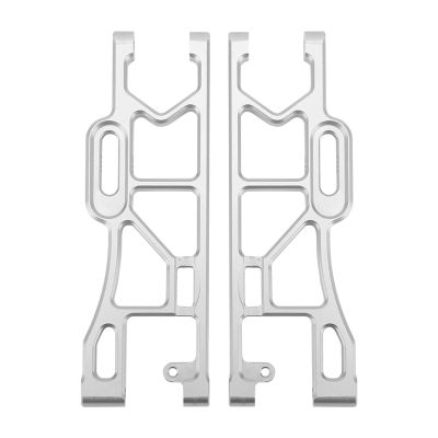2pcs RC Rear Lower Suspension Arm, Aluminum Alloy Silver Replacement for Corally Kronos 6S 1/8 Remote Control Car, Durable High Strength Swing Arms with Smooth Operation