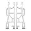 2pcs RC Rear Lower Suspension Arm, Aluminum Alloy Silver Replacement for Corally Kronos 6S 1/8 Remote Control Car, Durable High Strength Swing Arms with Smooth Operation view 1