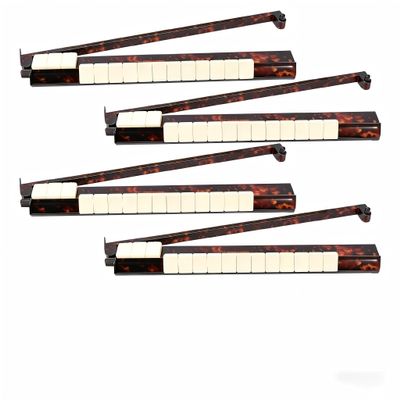 kweie-yeie Mahjong Racks with Pushers Set, 17.5/20 Inch Acrylic Mahjong Pushers and Racks, Mahjong Tile Racks for Mahjong - Compatible with All Standard, (17.5in)