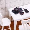 1/12 Scale Dollhouse Dinnerware Set - Mini Sushi Plates, Bowls, Chopsticks & Tray for 1:12 Miniature Kitchen view 4