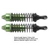 2Pcs Front Rear Shock Absorbers Aluminum Alloy RC Car Shocks with Threaded Body and High Elasticity Spring for JLB 1/10 Truck Series (Green) view 2