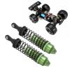2Pcs Front Rear Shock Absorbers Aluminum Alloy RC Car Shocks with Threaded Body and High Elasticity Spring for JLB 1/10 Truck Series (Green) view 3