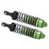 2Pcs Front Rear Shock Absorbers Aluminum Alloy RC Car Shocks with Threaded Body and High Elasticity Spring for JLB 1/10 Truck Series (Green) view 4