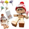 Personalized Shaking Wooden Figure | Custom Text & Pattern, Aromatherapy Groove, Handmade Wood Shaking Head Doll, Wobbly Legs Car Ornament, Desktop Stress Relief Decor Gift view 1