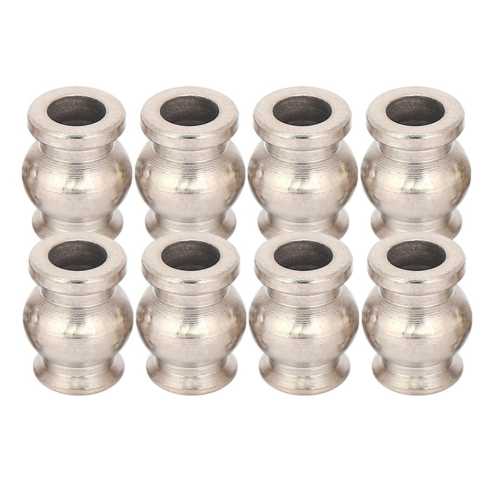 ToysCentral Basics Metal RC Shock Absorbers Ball Head with Superior LoadBearing Capacity for Hpi/Hsp/Losi/, Silver, Pack of 8 Applicable scene: Technophiles