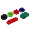 Multicolor Table Hockey Pushers Pucks Set, Replacement Hockey Accessory Kit with Thick Felt Bottom, Includes 4 Pushers and 8 Pucks for Home Game Tables view 3