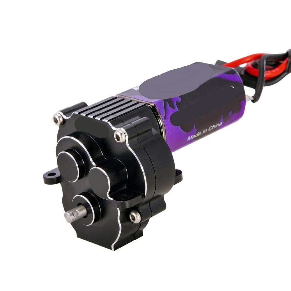 CNC Aluminum Complete Transmission with 180 Brushed Motor 48T for 1 18 RC Crawler Upgrade Compatible with RC Car Models(Motor Transmission)