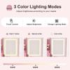 YunKiTech 23.6" Pink Makeup Vanity Desk with Mirror view 3