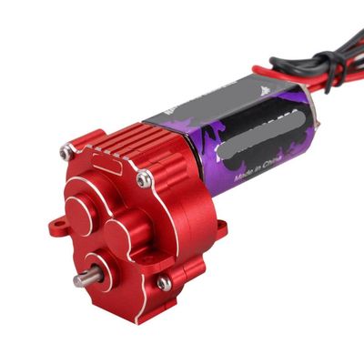CNC Aluminum Complete Transmission with 180 Brushed Motor 48T for 1 18 RC Crawler Upgrade Compatible with RC Car Models(Motor Transmission)