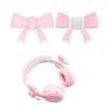 2 Pack Silicone Bows for Toniebox 2 Headphones Cute 3D DIY Decoration, Snap-On Headband Charms, Soft Pink Bow Accessories for Girls Suitable for Girls Birthday Gift (Pink) view 1
