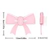2 Pack Silicone Bows for Toniebox 2 Headphones Cute 3D DIY Decoration, Snap-On Headband Charms, Soft Pink Bow Accessories for Girls Suitable for Girls Birthday Gift (Pink) view 3
