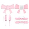 2 Pack Silicone Bows for Toniebox 2 Headphones Cute 3D DIY Decoration, Snap-On Headband Charms, Soft Pink Bow Accessories for Girls Suitable for Girls Birthday Gift (Pink) view 4