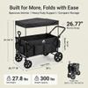 Kids Foldable Wagon Stroller for 2 Kids, Deep Seat 2 Seater Stroller Wagon view 4