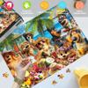 HUADADA Puzzles for Adults 1000 Pieces-Tropical Beach Dogs Vacation Party, Eye-Friendly Matte Finish, Relaxing Home Decor & Fun Gift for Puzzle Lovers view 3