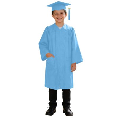 Preschool and Kindergarten Graduation Gown, Cap, Tassel and 2026 Charm Sets for Kids Grad Party 2026 Clothes 8-9 Years 04-Light Blue
