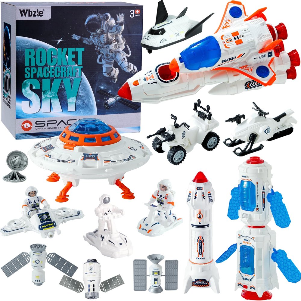 Large Space Toy Set Spaceship Exploration Toys with Light & Sound for Kids