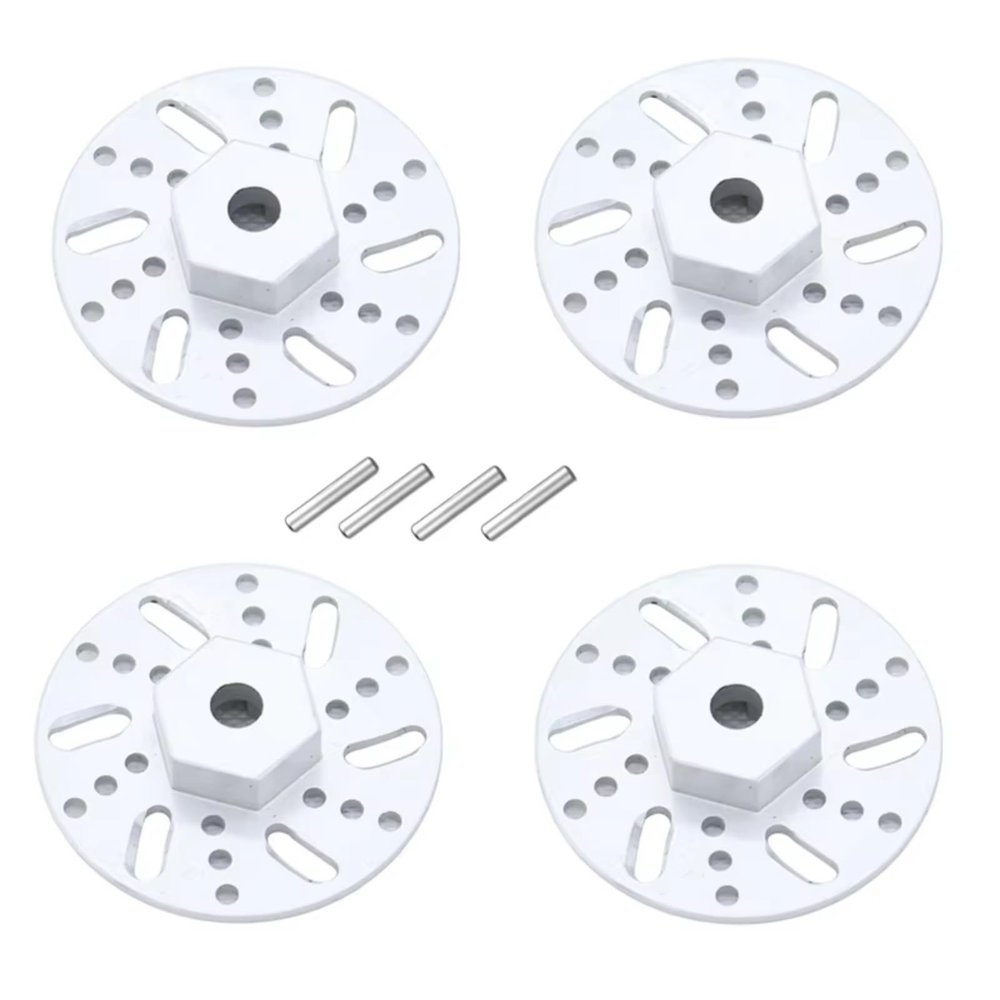 RC Crawlers Models For SG1603 For SG1604 UD1601 UD1602 1/16 4PCS Metal Brake Disc Caliper Tire Modification RC Car Spare Parts Accessories(Silver)